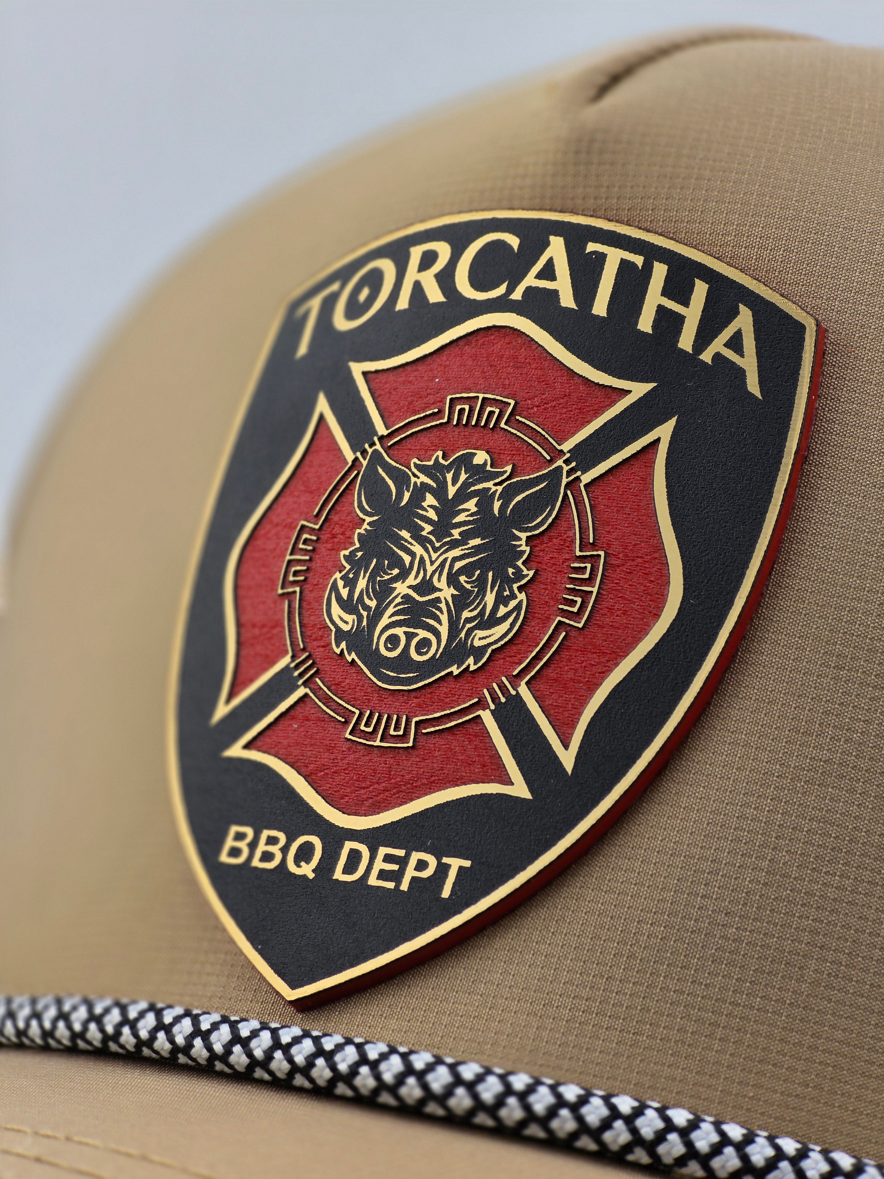 Battle Boar BBQ Dept. Hat – Turnout Tan Edition