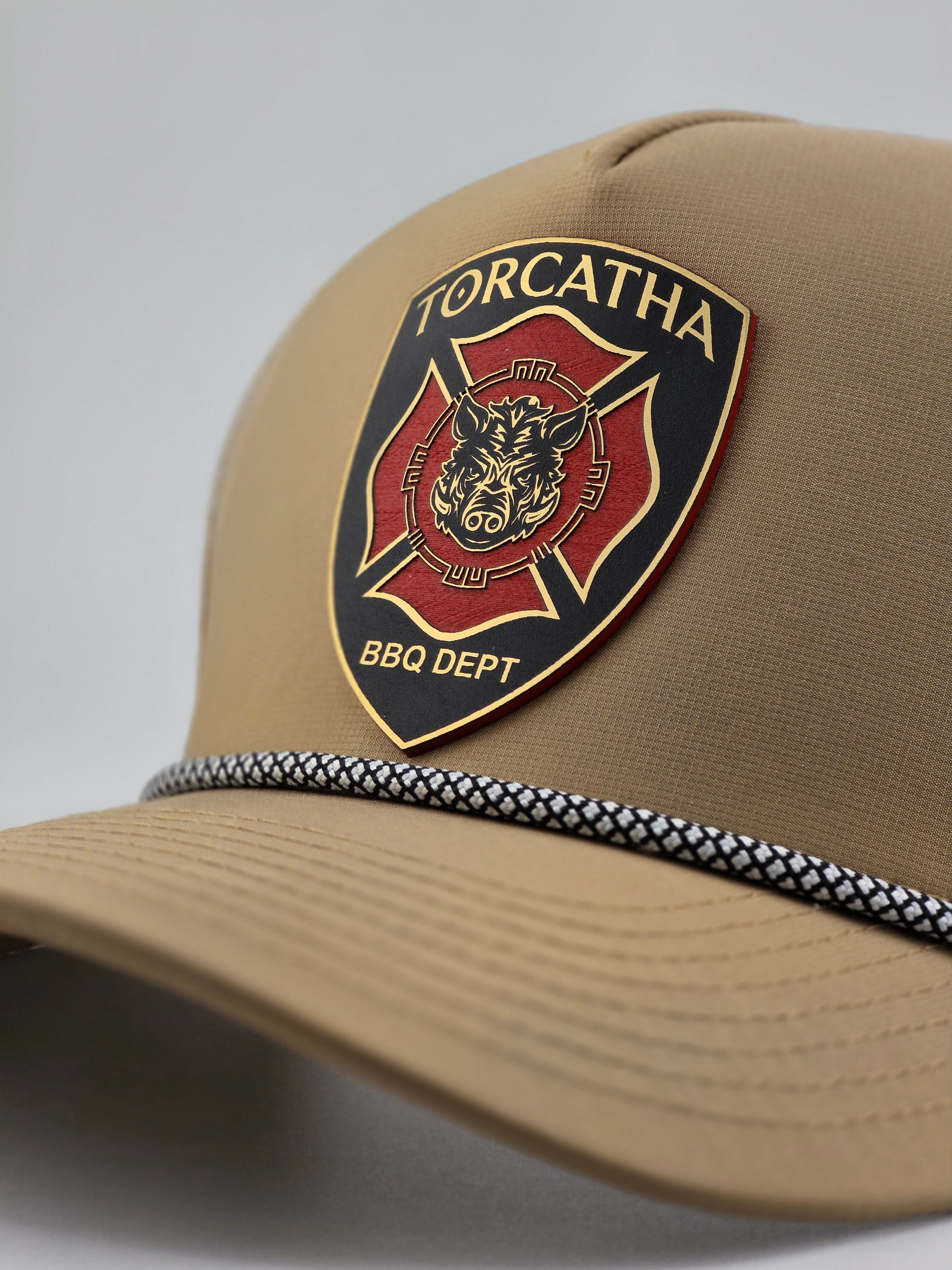 Battle Boar BBQ Dept. Hat – Turnout Tan Edition