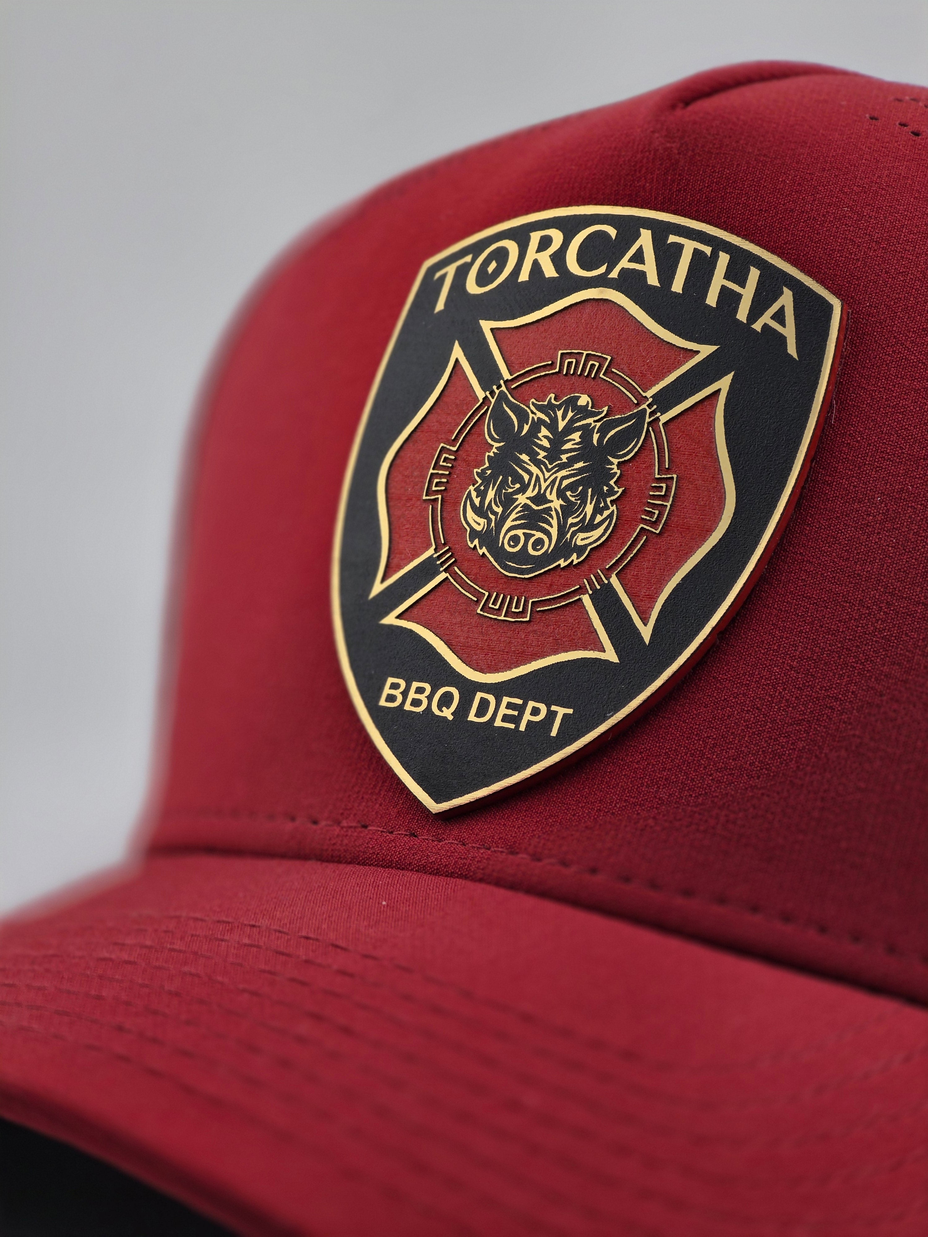 Battle Boar BBQ Dept. Hat – Fire Engine Red Edition