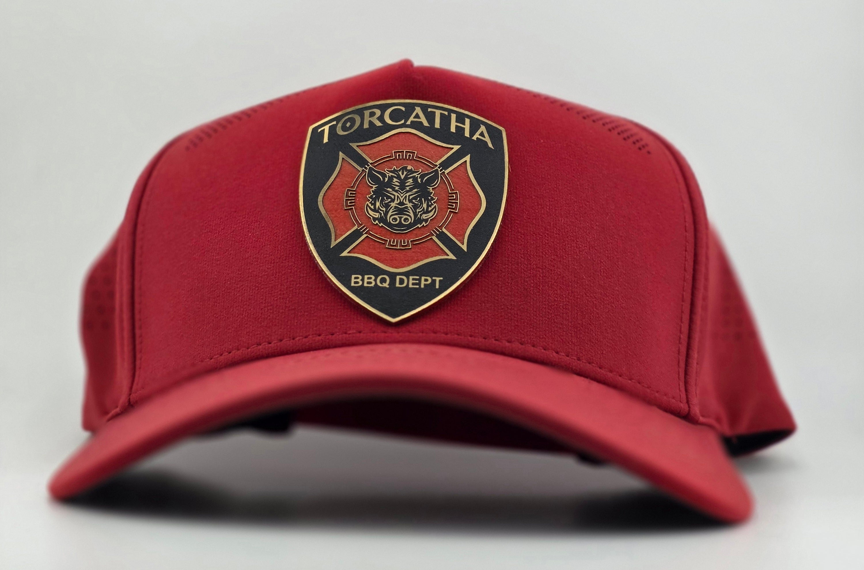Battle Boar BBQ Dept. Hat – Fire Engine Red Edition